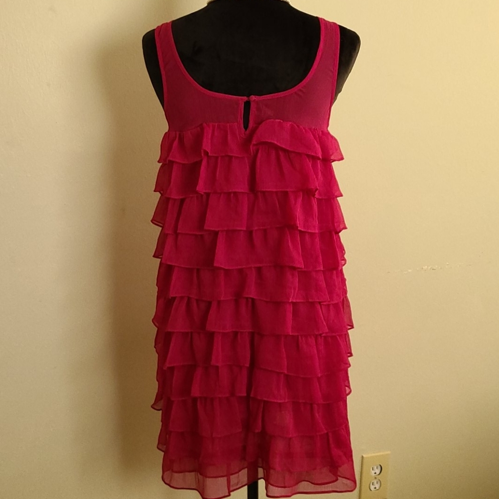 Fuchsia Ruffle Dress - Picture 3 of 4